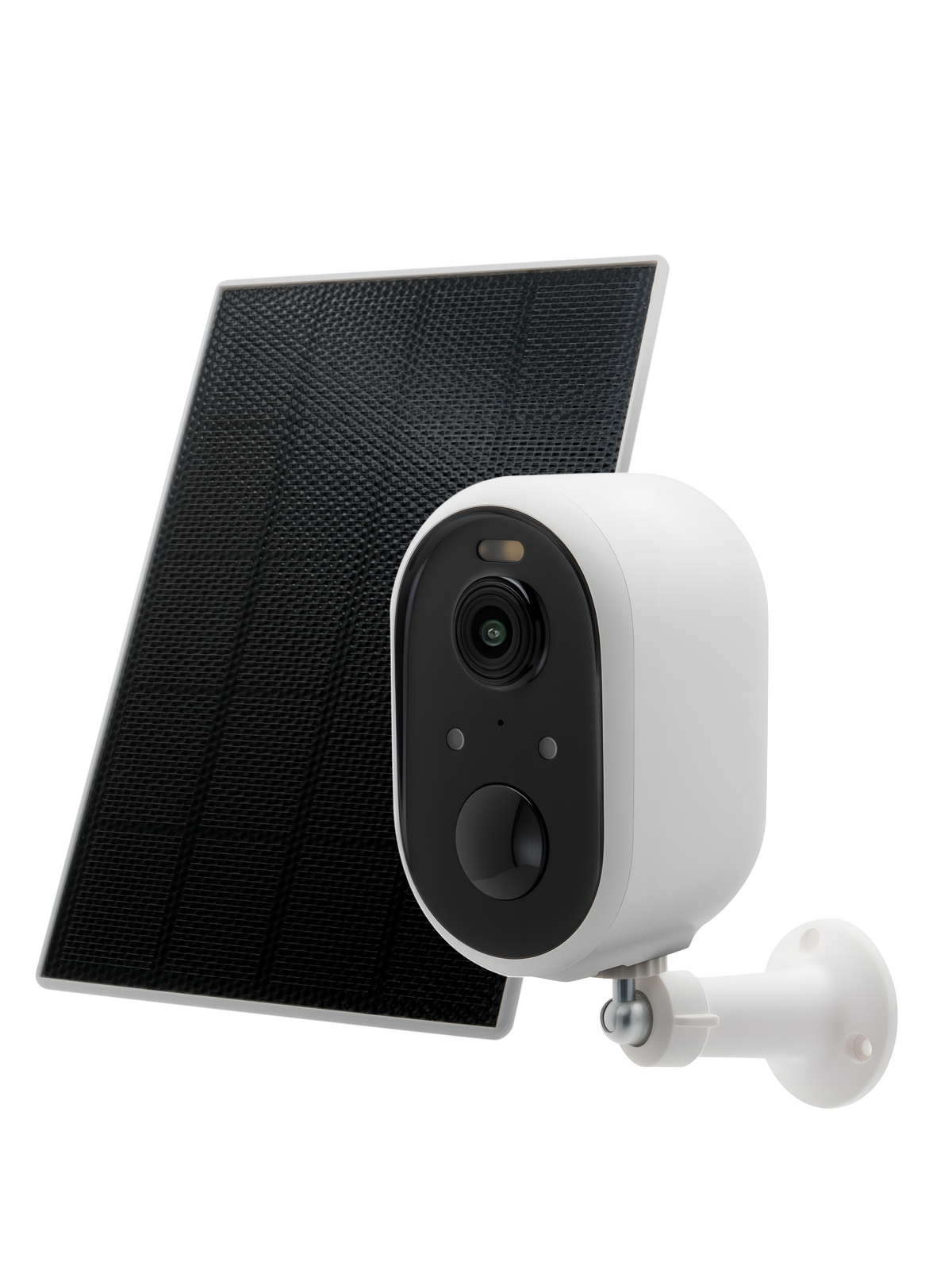 The camera with its solar panel