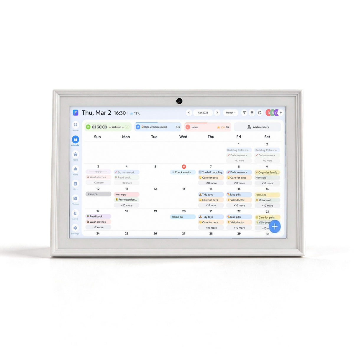 Home Calendar Display 15.6"